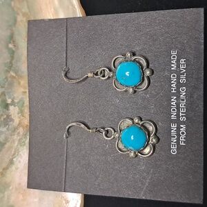 Navajo Sterling Silver & Turquoise Earrings